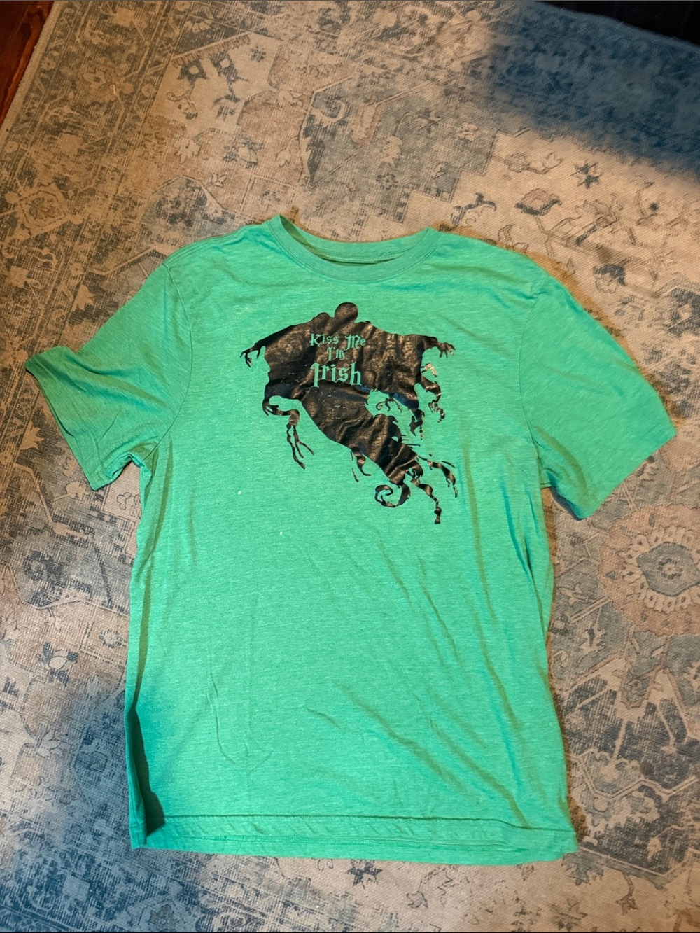 Athletic Works Green Short-Sleeve Graphic Tee